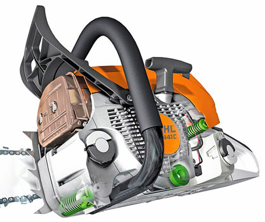 Sistema antivibraciones de motosierra