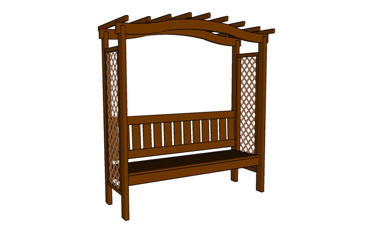 Banc de pergola prêt