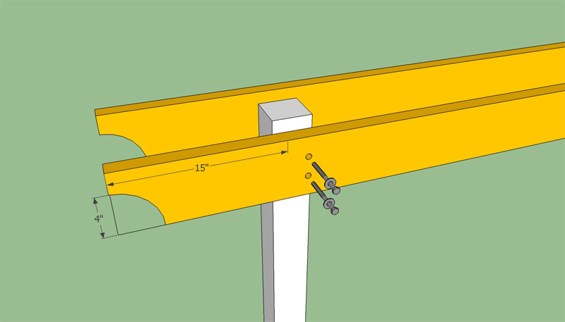 Fixation de poutre