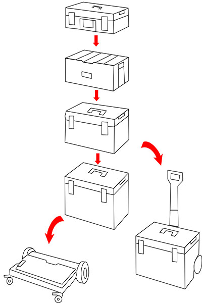 Skuffer i et modulbasert system