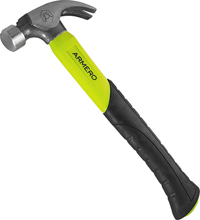 Claw hammer with plastic handle