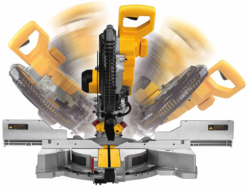 Two-sided combined miter saw