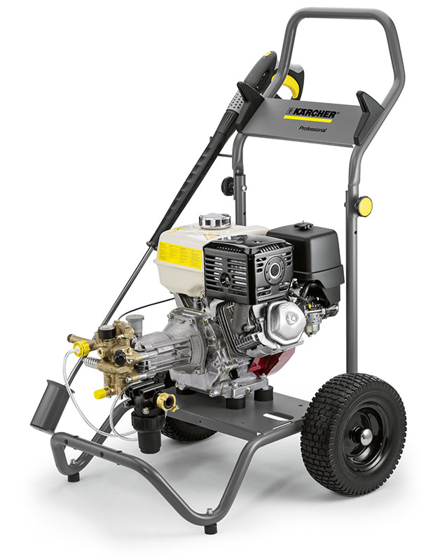 Autonomous high pressure washer on a gasoline engine