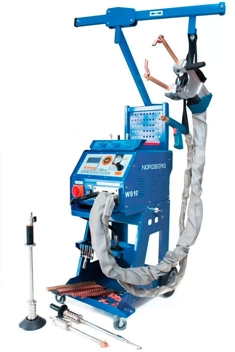 Double-sided spot welding machine