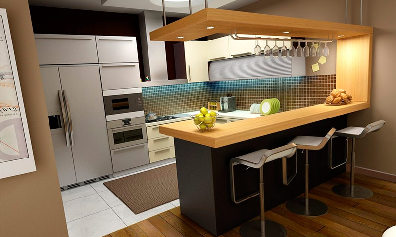 Modern style kitchen interior