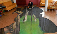 3D floor alligators