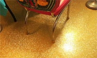 Golden Sparkle Flooded Floor