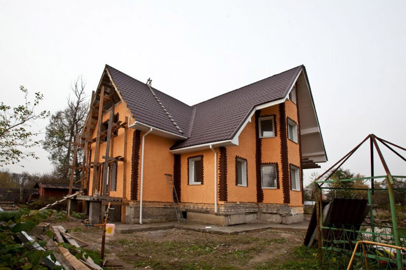 Large roof covered with metal