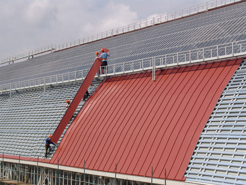 Installation of a fold roof