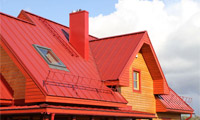 Private house with a seam roof