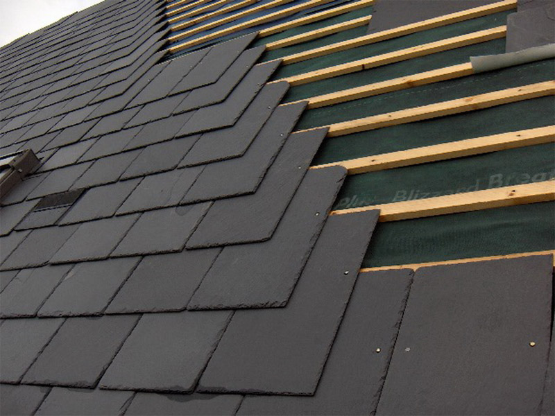 Installation of shale roof