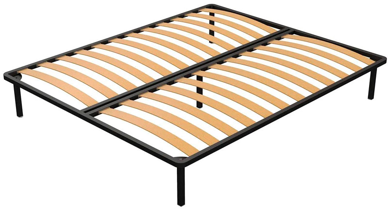 Orthopedic bed base with slats