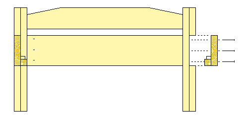 Plan d'assemblage de la tête de lit