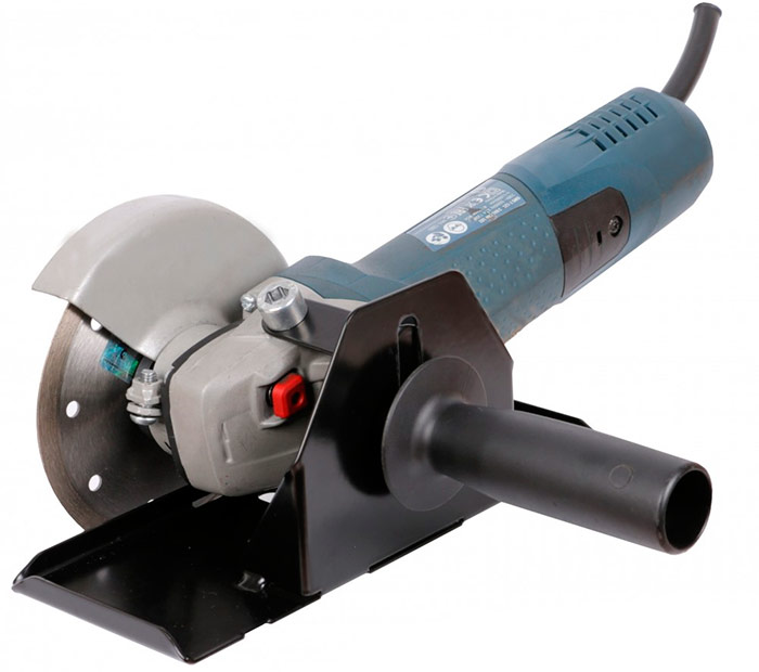 Angle grinder with nozzle slider