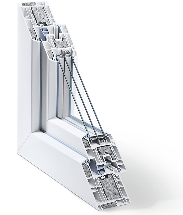 Polystyrenfyldt PVC-profil