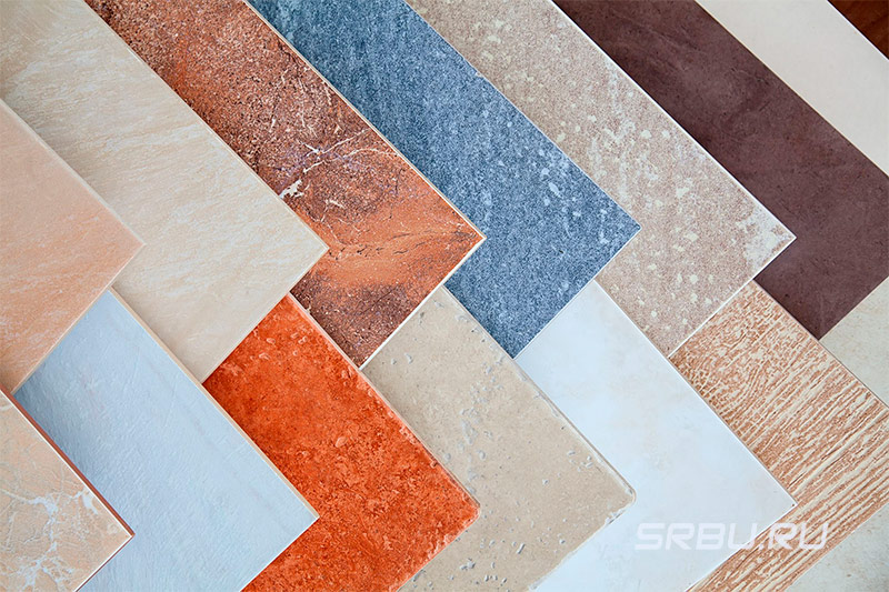 Variety of ceramic tiles