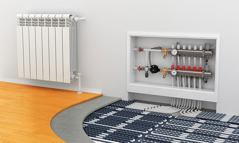  The choice of underfloor heating under the laminate