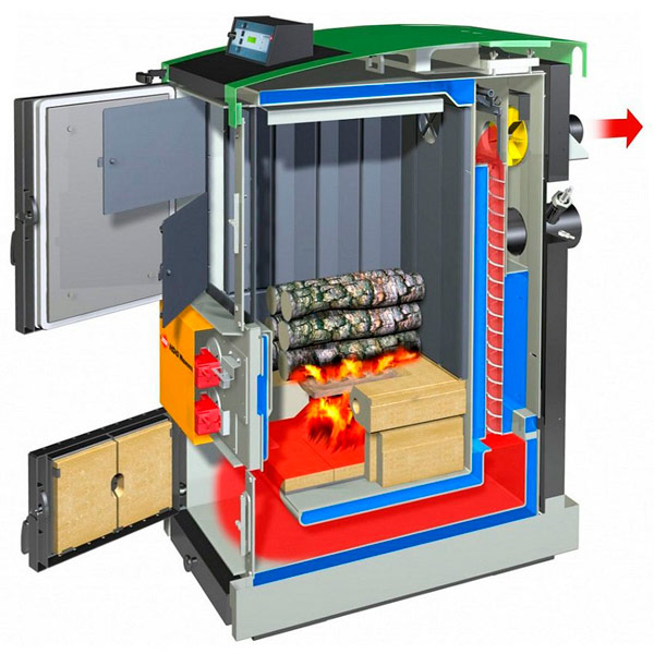 Sectional pyrolysis boiler