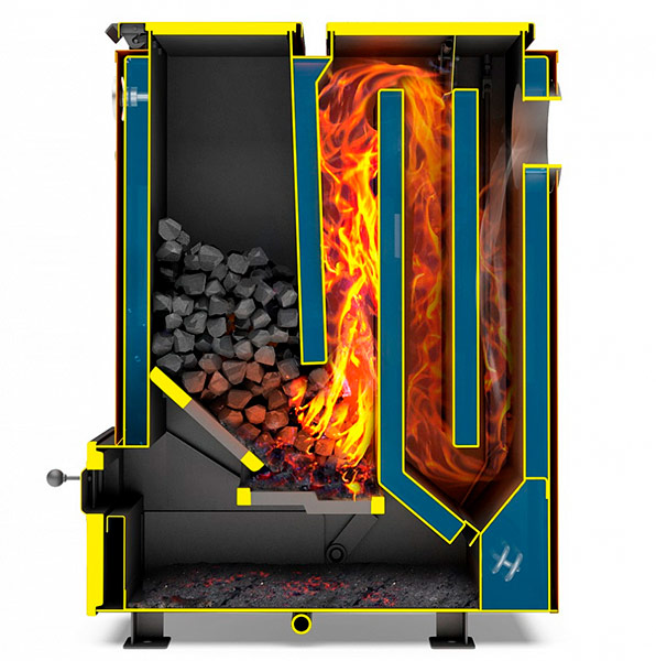 Solid fuel boiler long burning