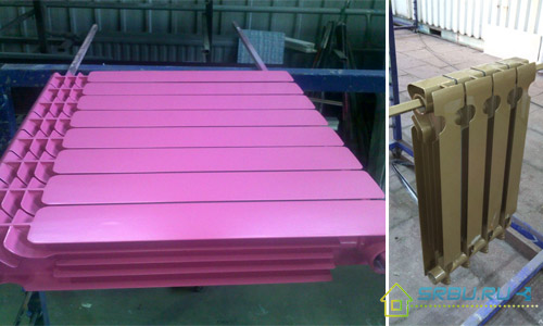 Colored aluminum radiators