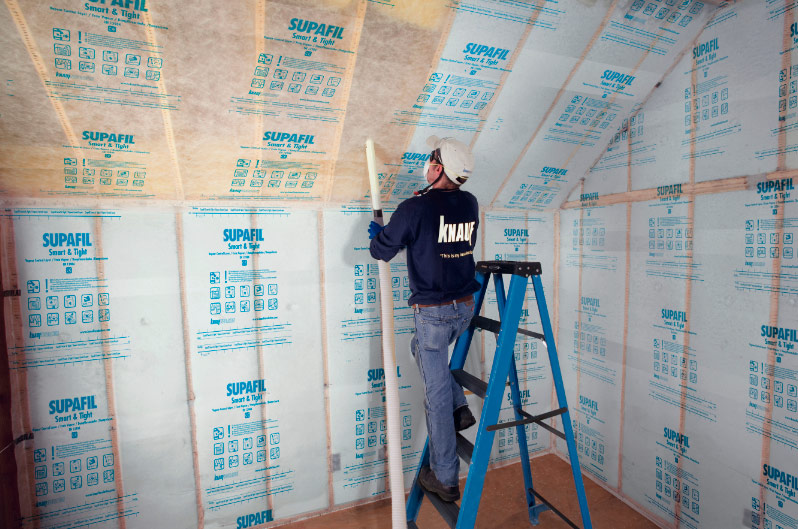 Vapor barrier inside the frame house