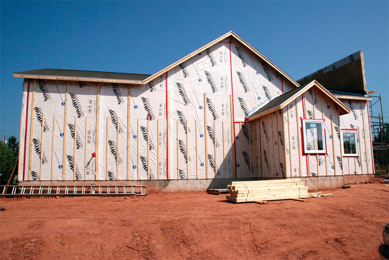 Windbeschermingsframe huis