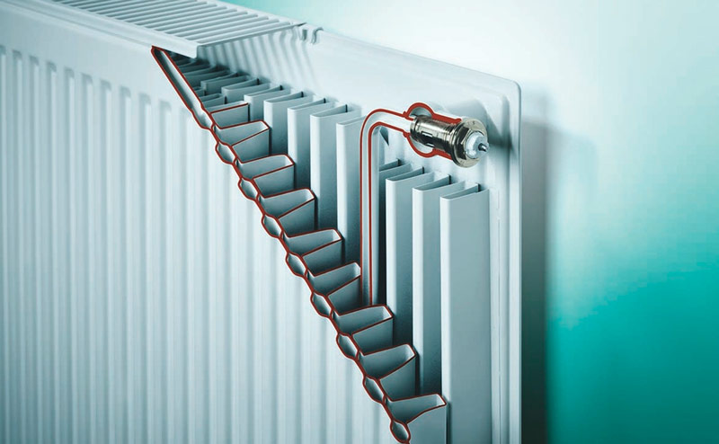 Sektionerad stålpanel värme radiator