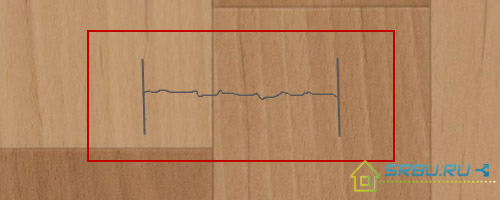 Cross section of a crack