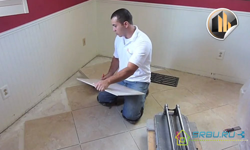 Ceramic tile laying