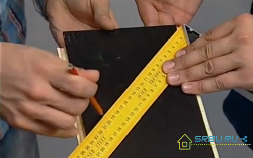 Layout of the laminate at 45 degrees