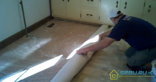 Rolling linoleum roller