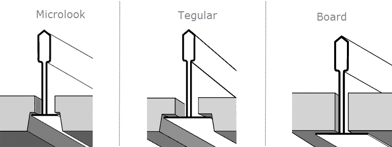 Types of edges of plates for suspended ceilings