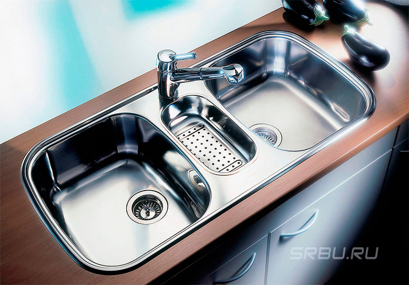 Three bowl sinks