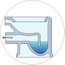 Horizontal outlet toilet