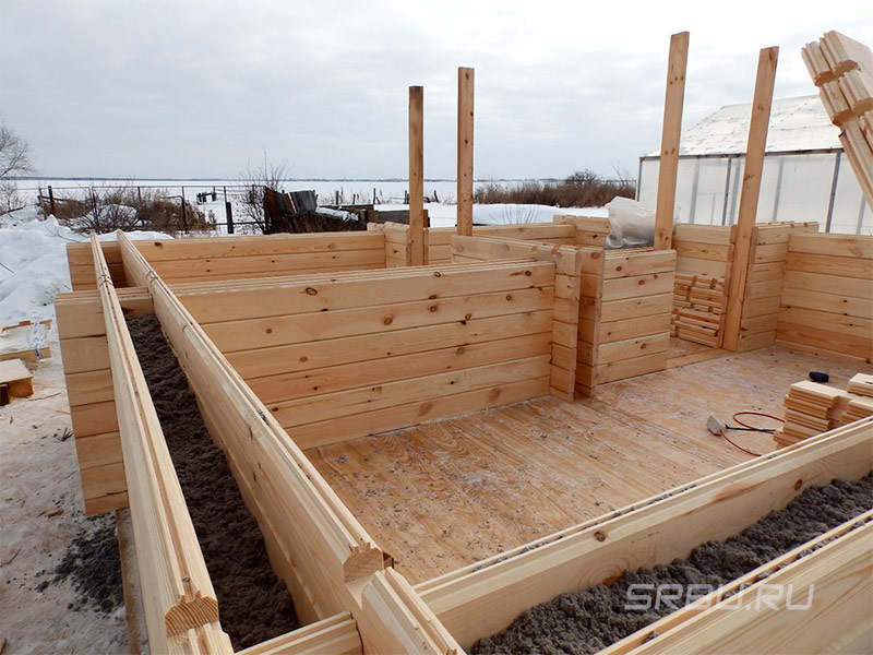 Insulation for the house from a double beam