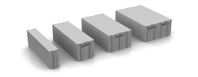 Sizes of gas silicate blocks