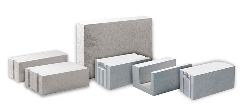 Aerated concrete blocks