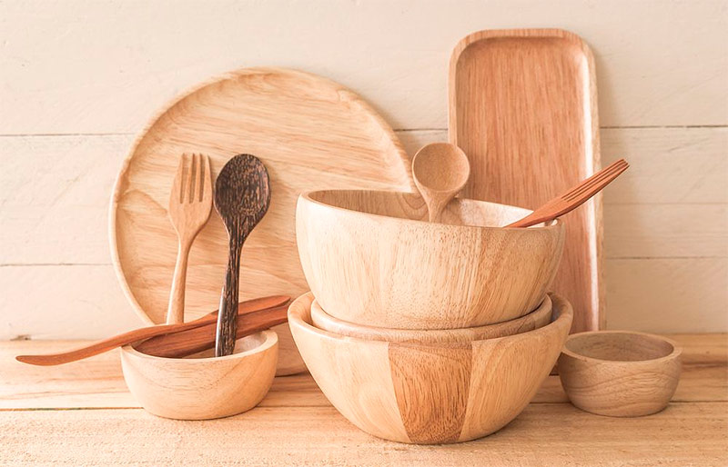 Wooden dishes