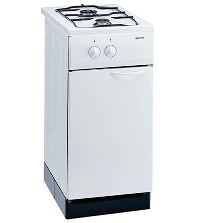 Narrow gas stove